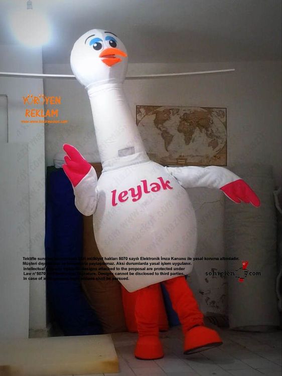 Leylek Maskot Kostümü / Azerbaycan maskot kostümü