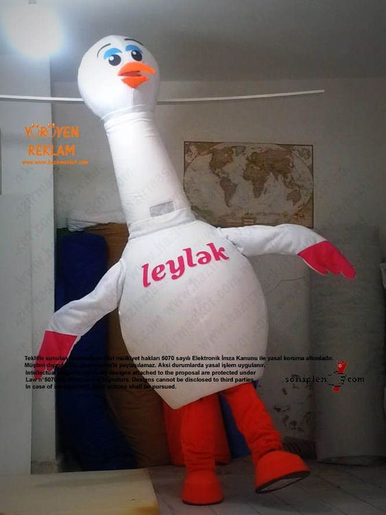 Leylek Maskot Kostümü / Azerbaycan maskot kostümü