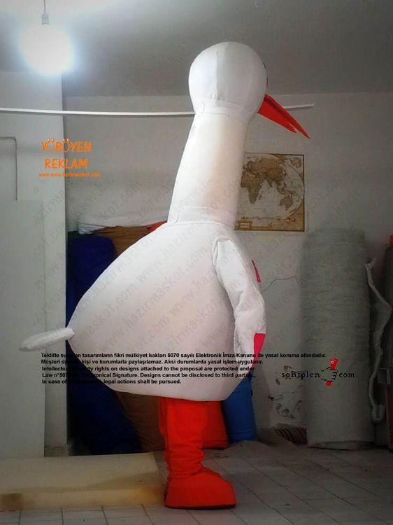 Leylek Maskot Kostümü / Azerbaycan maskot kostümü