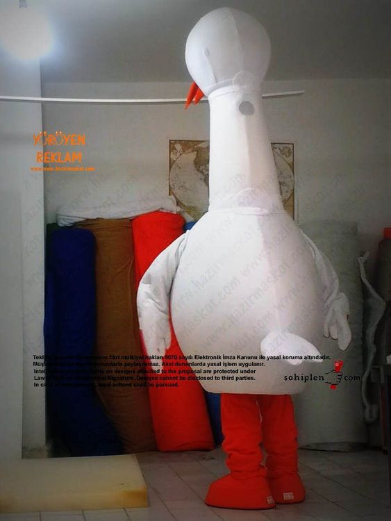 Leylek Maskot Kostümü / Azerbaycan maskot kostümü