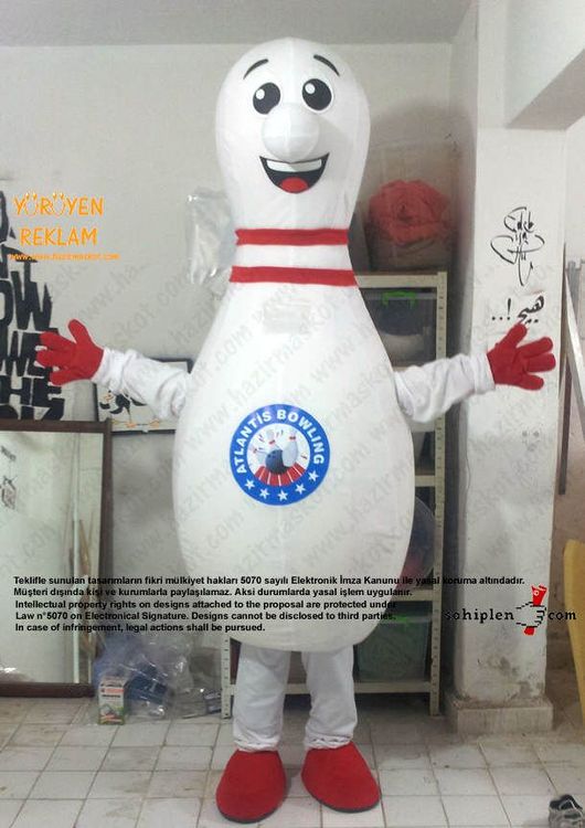 Lobut Maskot Kostümü / Atlantis bowling maskot kostümü