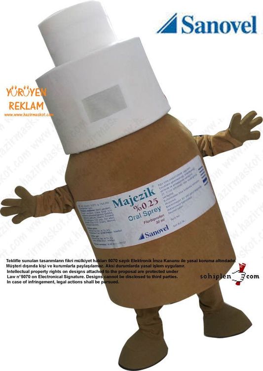 Majezik Sprey Maskot Kostüm maskot kostümü