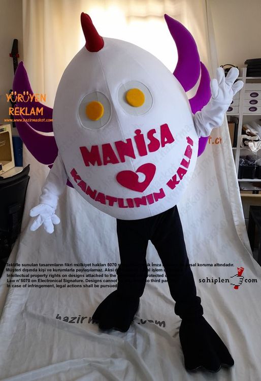 Yumurta Maskot Kostümü / Manisa İl Tarım maskot kostümü