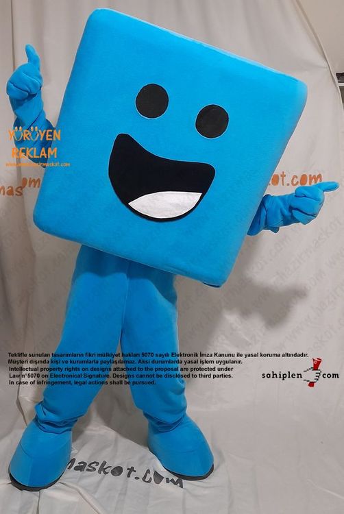 Buz Küpü Maskot Kostümü / ABD maskot kostümü