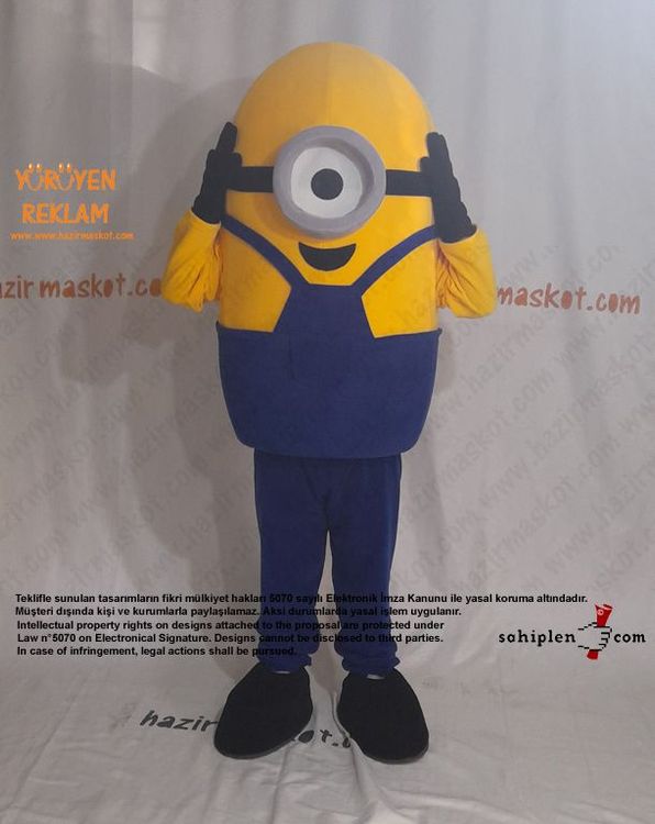 Minion Maskot Kostümü maskot kostümü