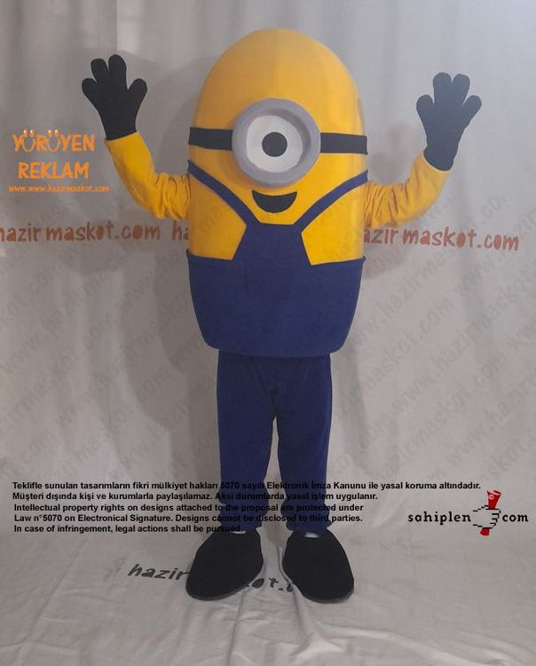 Minion Maskot Kostümü maskot kostümü