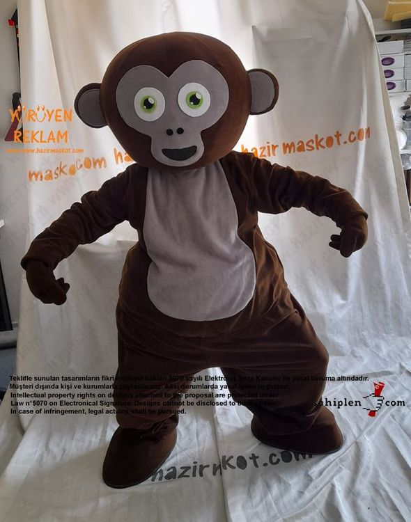 Monkinds Maymun Maskot Kostümü İsveç/ Monkinds Monkey Mascot Costume - Sweden maskot kostümü