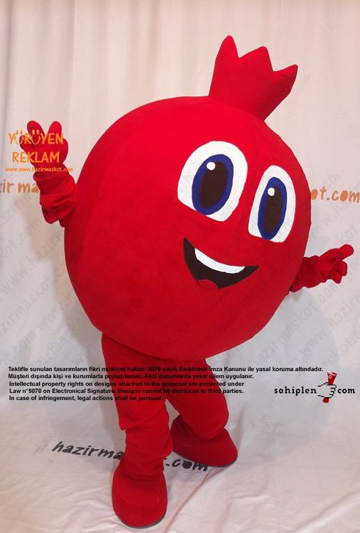 Nar Maskot / Pomegranate Mascot Costıme maskot kostümü