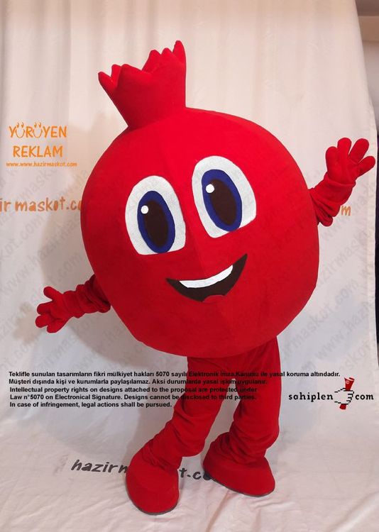Nar Maskot / Pomegranate Mascot Costıme maskot kostümü
