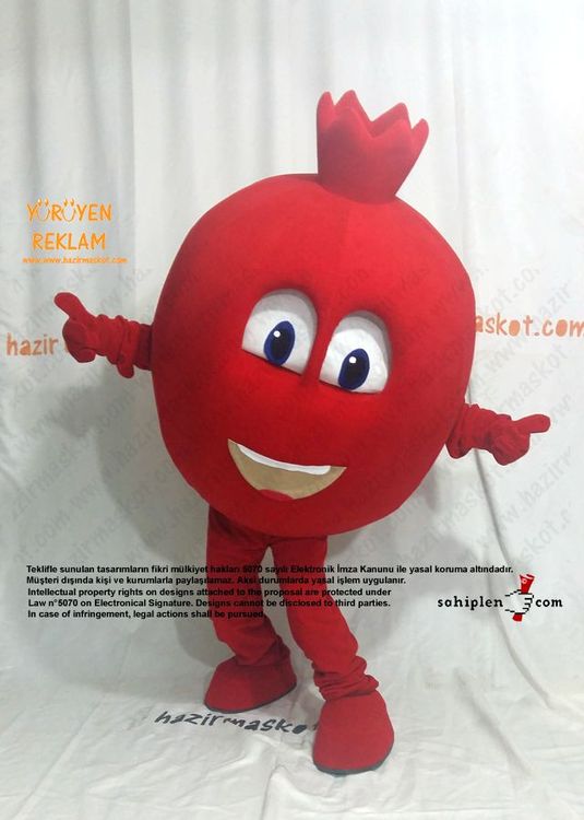 Nar Maskotu / Şanlı Urfa Suruç Belediyesi / Gelişim Ofset maskot kostümü