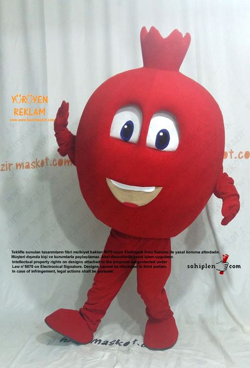 Nar Maskotu / Şanlı Urfa Suruç Belediyesi / Gelişim Ofset maskot kostümü