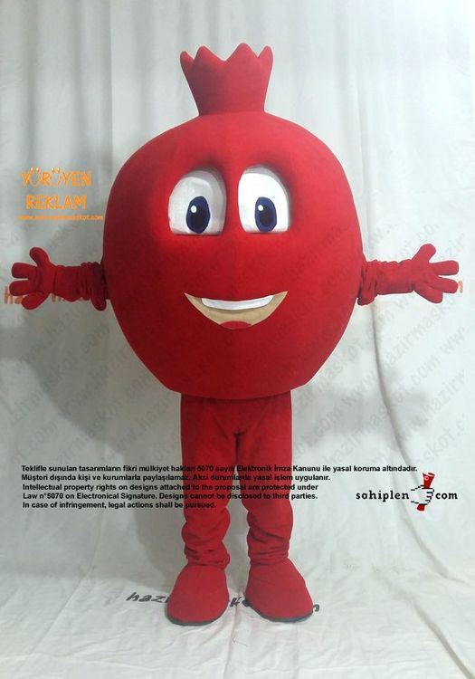 Nar Maskotu / Şanlı Urfa Suruç Belediyesi / Gelişim Ofset maskot kostümü