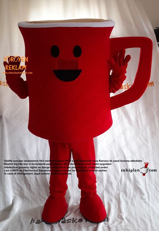 Nescafe Bardak Maskot Kostümü / Nescafe Mug Mascot Costume maskot kostümü