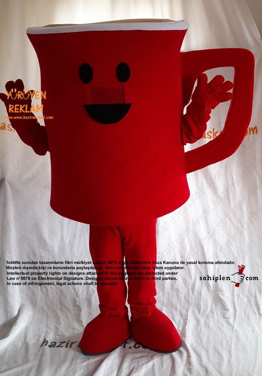 Nescafe Bardak Maskot Kostümü / Nescafe Mug Mascot Costume maskot kostümü