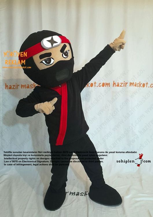 Ninja Maskot Kostümü / Ninja Mascot Costume maskot kostümü