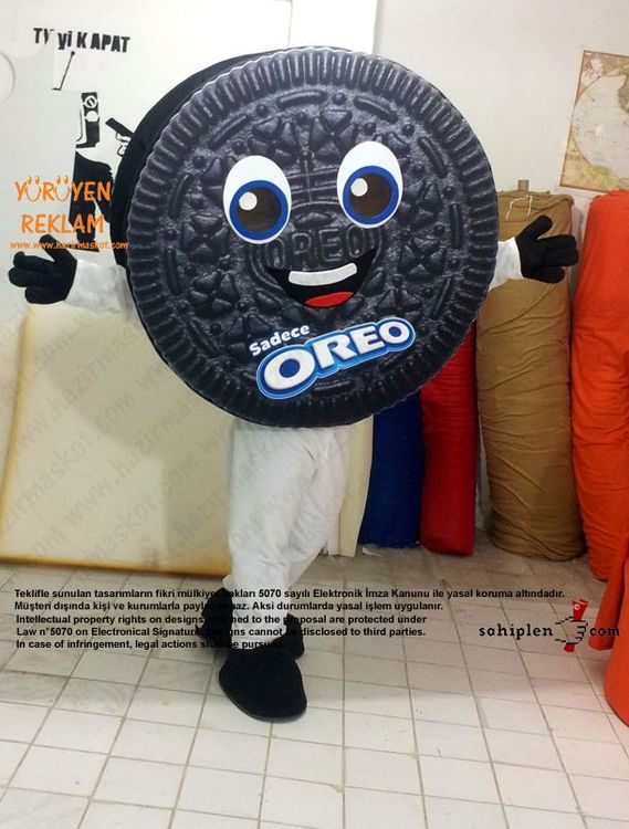 Oreo Bisküvi Maskotu maskot kostümü
