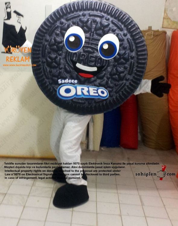 Oreo Bisküvi Maskotu maskot kostümü
