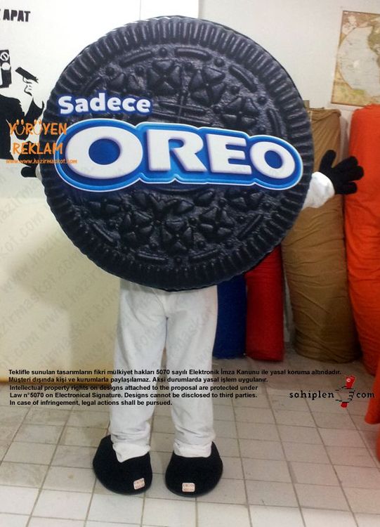Oreo Bisküvi Maskotu maskot kostümü