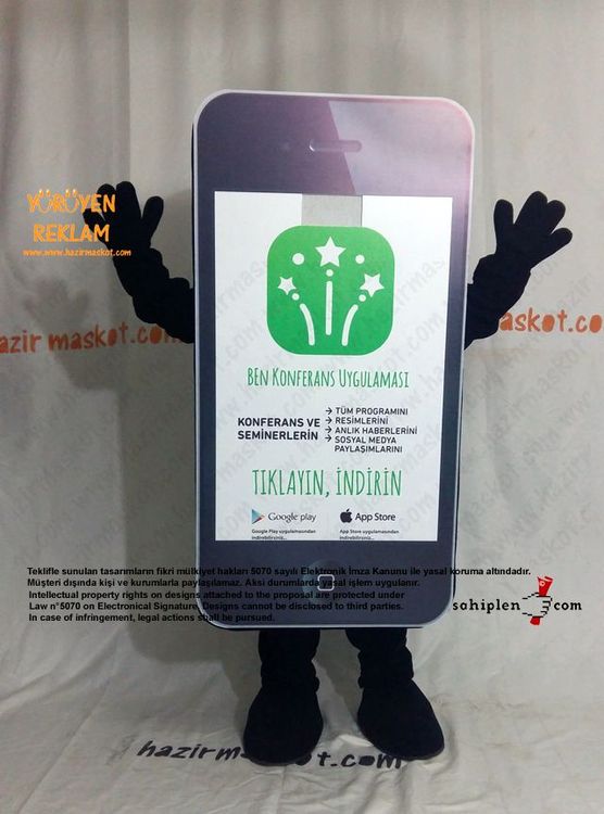 iPhone Maskot Kostümü / App Maskot / Oriflame maskot kostümü
