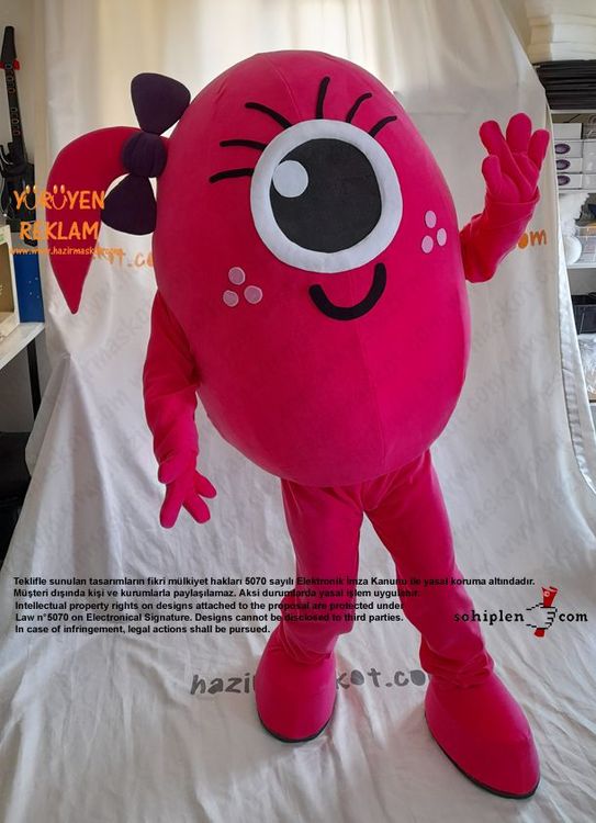 Pembe Canavar Maskot / Ohio Museum USA maskot kostümü