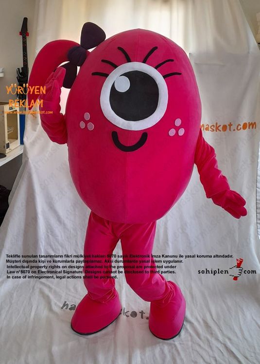 Pembe Canavar Maskot / Ohio Museum USA maskot kostümü