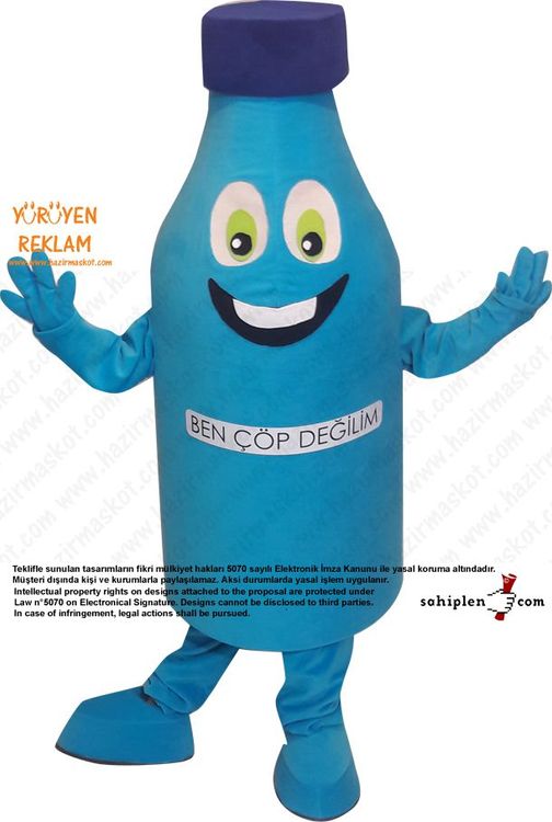 Pet Şişe Maskot kostümü  Geridönüşüm maskot kostümü