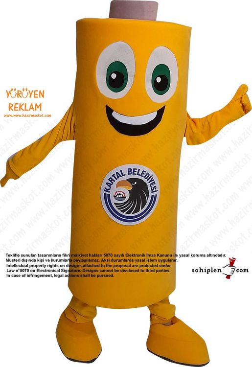 Pil Maskot Kostümü / Kartal Belediyesi maskot kostümü