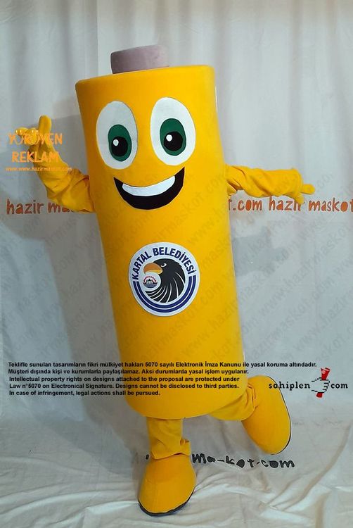 Pil Maskot Kostümü / Kartal Belediyesi maskot kostümü