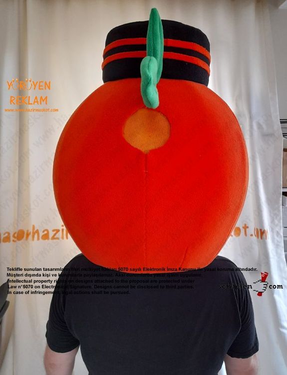 Portakal Kafa Maskot Kostümü maskot kostümü