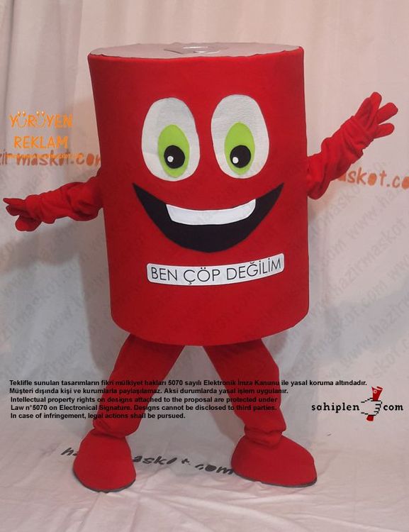 Salça Tenekesi Maskot Kostümü Geridönüşüm maskot kostümü