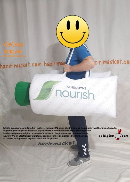 Sensodyne Nourish Diş Macunu Çanta maskot kostümü