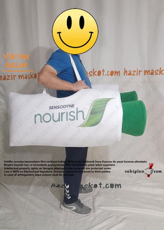 Sensodyne Nourish Diş Macunu Çanta maskot kostümü