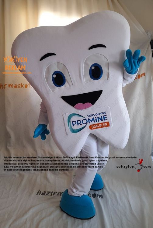 Diş Maskot Kostümü / Sensodyne maskot kostümü