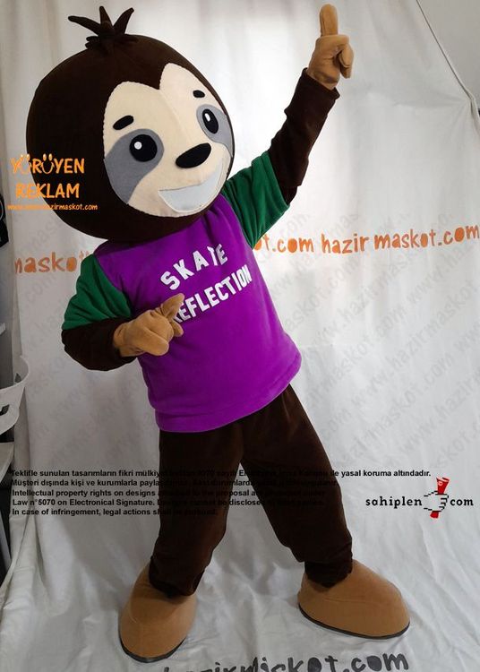 Tembel Hayvan Sloth Maskot Kostümü maskot kostümü