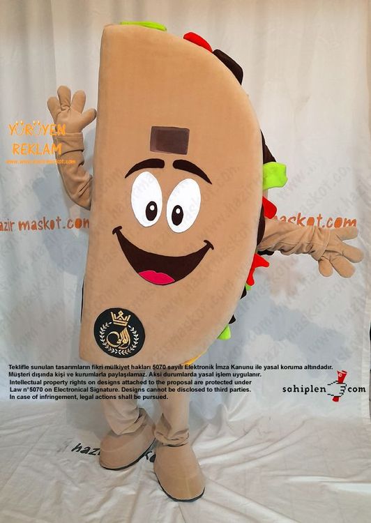 Tako Maskot Kostümü / Taco Mascot Costume maskot kostümü