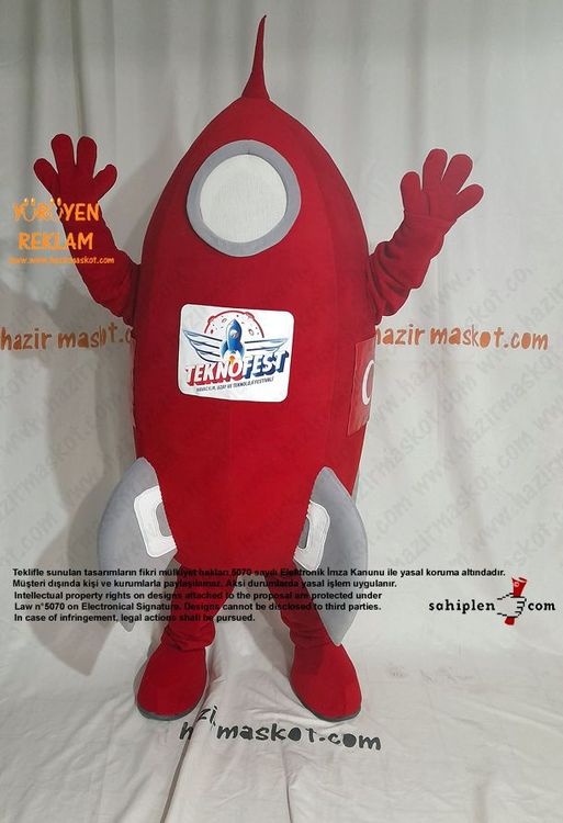 Teknofest 2022 Roket Maskot Kostümü maskot kostümü