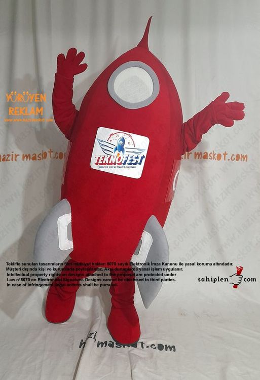 Teknofest 2022 Roket Maskot Kostümü maskot kostümü