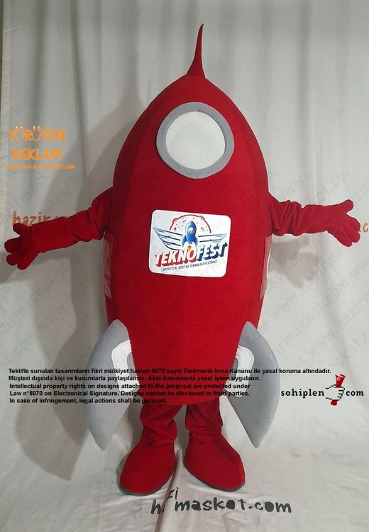 Teknofest 2022 Roket Maskot Kostümü maskot kostümü