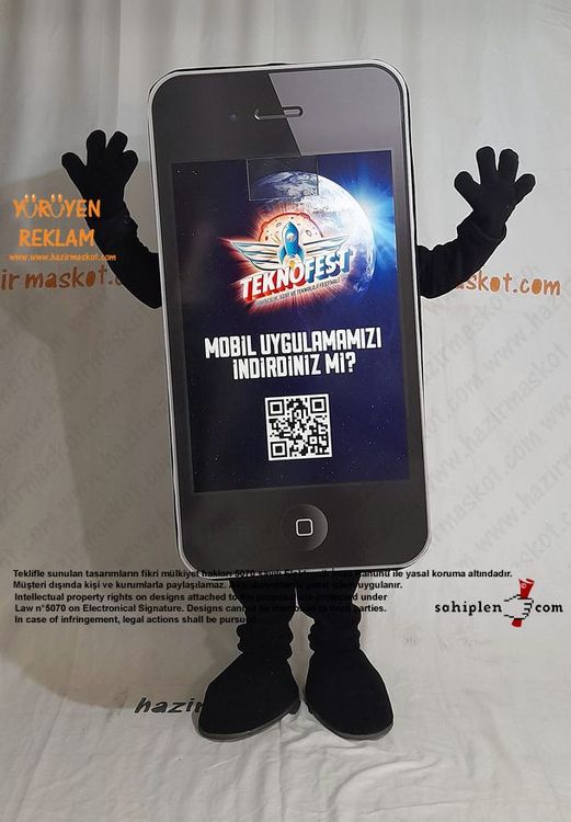 Teknofest Telefon Maskot Kostümü maskot kostümü