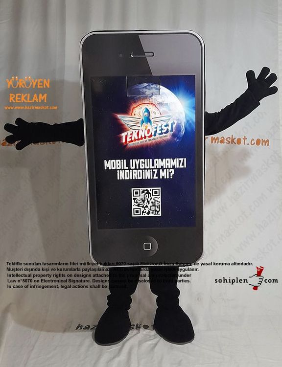 Teknofest Telefon Maskot Kostümü maskot kostümü