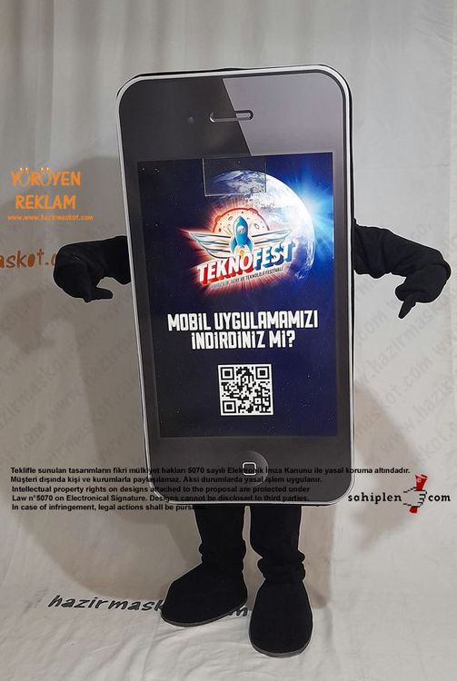 Teknofest Telefon Maskot Kostümü maskot kostümü