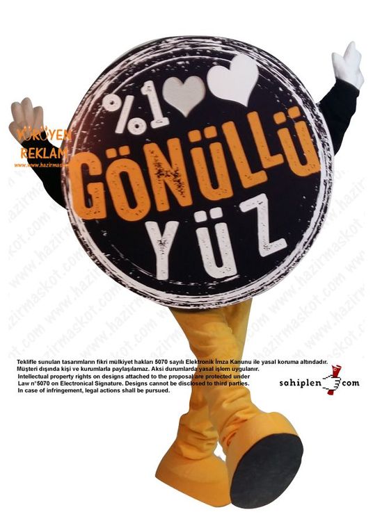 Tuborg Logo Maskot / 100de Yüz Gönüllüyüz / İzmir Maskot maskot kostümü