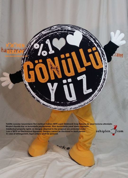 Tuborg Logo Maskot / 100de Yüz Gönüllüyüz / İzmir Maskot maskot kostümü