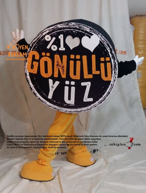 Tuborg Logo Maskot / 100de Yüz Gönüllüyüz / İzmir Maskot maskot kostümü