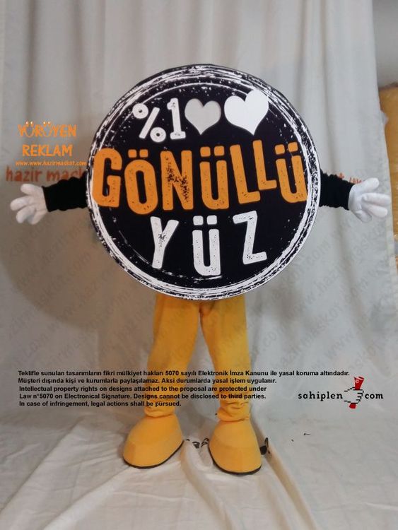 Tuborg Logo Maskot / 100de Yüz Gönüllüyüz / İzmir Maskot maskot kostümü