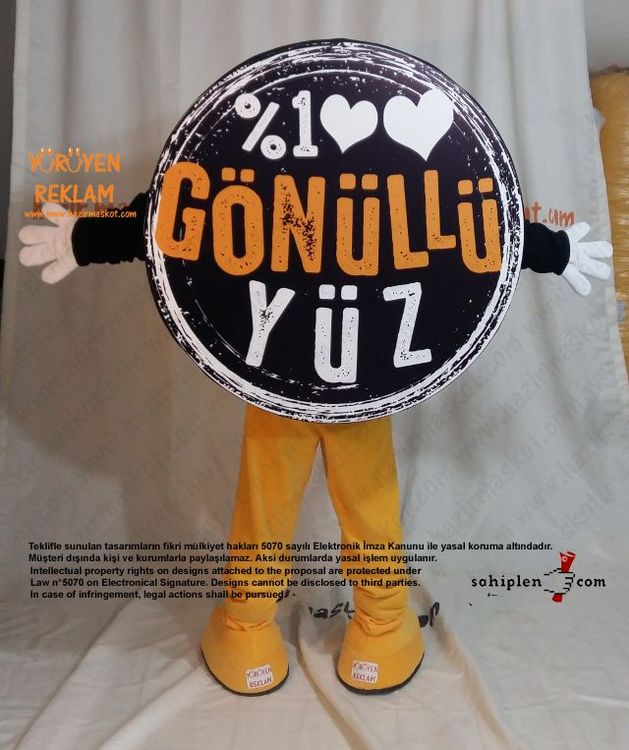 Tuborg Logo Maskot / 100de Yüz Gönüllüyüz / İzmir Maskot maskot kostümü