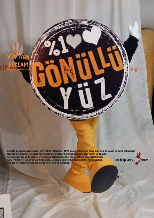 Tuborg Logo Maskot / 100de Yüz Gönüllüyüz / İzmir Maskot maskot kostümü