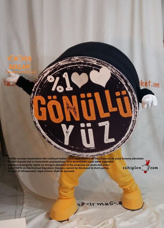 Tuborg Logo Maskot / 100de Yüz Gönüllüyüz / İzmir Maskot maskot kostümü