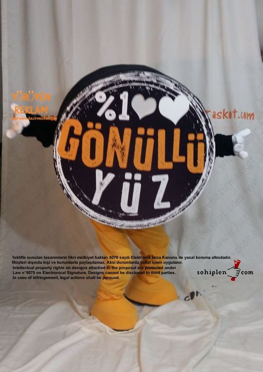 Tuborg Logo Maskot / 100de Yüz Gönüllüyüz / İzmir Maskot maskot kostümü