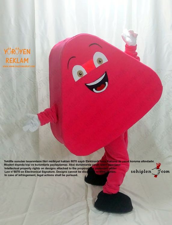 Geometri Üçgen Maskot / Cinfikir maskot kostümü